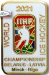 Значок Чемпионат Мира по хоккею  2021 Беларусь - Латвия